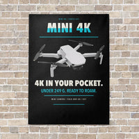 Thumbnail for DJI Mini 4K vertical canvas print - no frame - black background