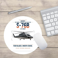Thumbnail for Sikorsky S-76B design on white round mouse pad