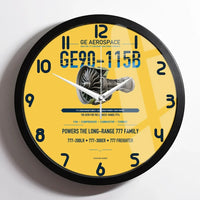 Thumbnail for GE90-115B design on yellow framed wall clock