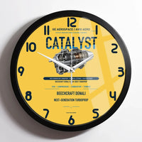Thumbnail for CATALYST design on yellow framed wall clock