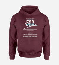 Thumbnail for Cessna Citation 500 - Citation I design on dark red double-side hoodie, single-side print