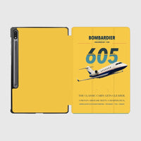 Thumbnail for Bombardier Challenger 605 design on yellow samsung tablet tablet case
