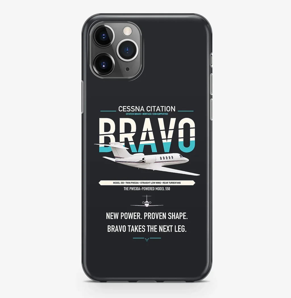 Cessna Citation Bravo design on black magsafe iphone case, for iPhone Pro Max