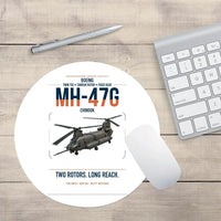 Thumbnail for Boeing MH-47G Chinook design on white round mouse pad