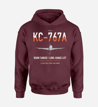Thumbnail for Boeing KC-767A design on dark red double-side hoodie, single-side print