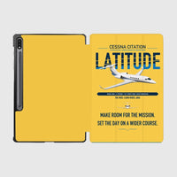 Thumbnail for Cessna Citation Latitude design on yellow samsung tablet tablet case