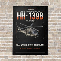Thumbnail for Leonardo HH-139B vertical canvas print - no frame - black background