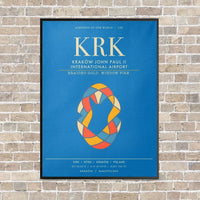 Thumbnail for Krakow John Paul II International Airport KRK - Canvas Framed - Turquoise