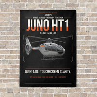 Thumbnail for Airbus H135 Juno HT1 vertical canvas print - no frame - black background