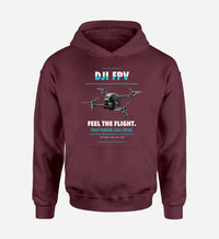 Thumbnail for DJI FPV design on dark red hoodie single side