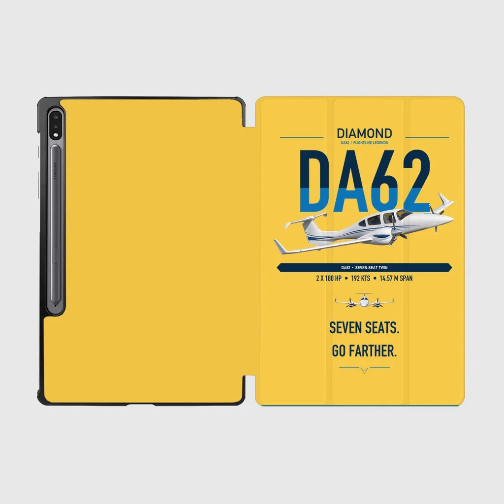 Diamond DA62 design on yellow samsung tablet tablet case