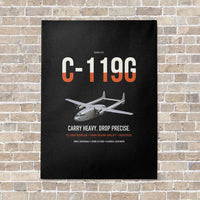 Thumbnail for C-119G Flying Boxcar vertical canvas print - no frame - black background