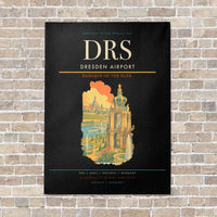 Thumbnail for Dresden Airport DRS vertical canvas print - no frame - black background