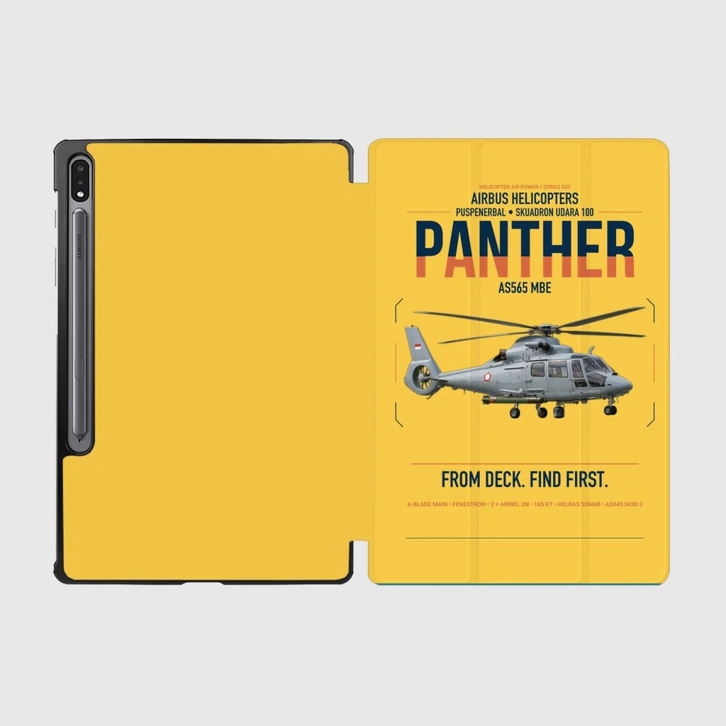 Airbus Helicopters AS565 MBe Panther design on yellow samsung tablet tablet case