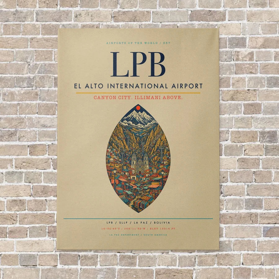El Alto International Airport LPB - Canvas No Frame - Beige