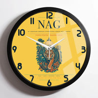 Thumbnail for Dr. Babasaheb Ambedkar International Airport (NAG) design on yellow framed wall clock