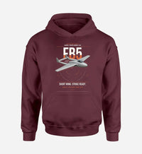 Thumbnail for de Havilland Vampire FB5 design on dark red double-side hoodie, single-side print