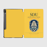 Thumbnail for Santos Dumont Airport (SDU) design on yellow samsung tablet tablet case