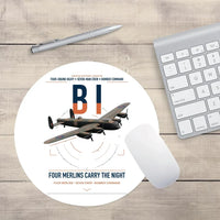 Thumbnail for Avro Lancaster B I design on white round mouse pad