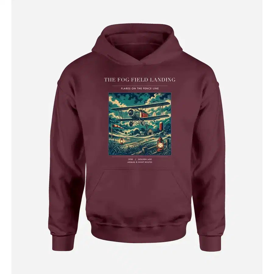 VINTAGE G4150 - The Fog Field Landing - Premium Hoodie design on darkred premium