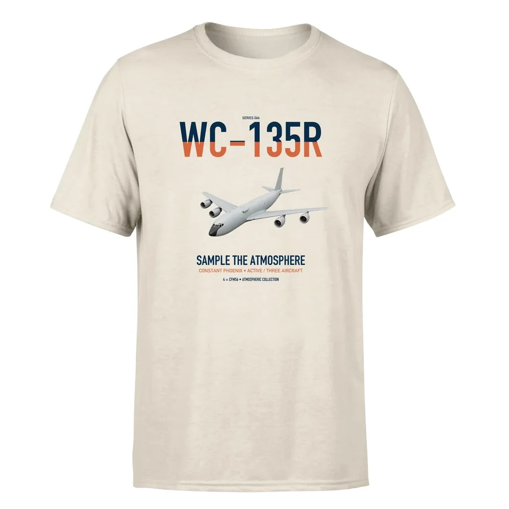 WC-135R Constant Phoenix design on beige double-side t-shirt, single-side print
