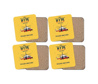 Thumbnail for Airbus H175 design on yellow 4 pieces set coaster