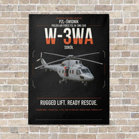 Thumbnail for PZL-Świdnik W-3WA Sokół vertical canvas print - no frame - black background