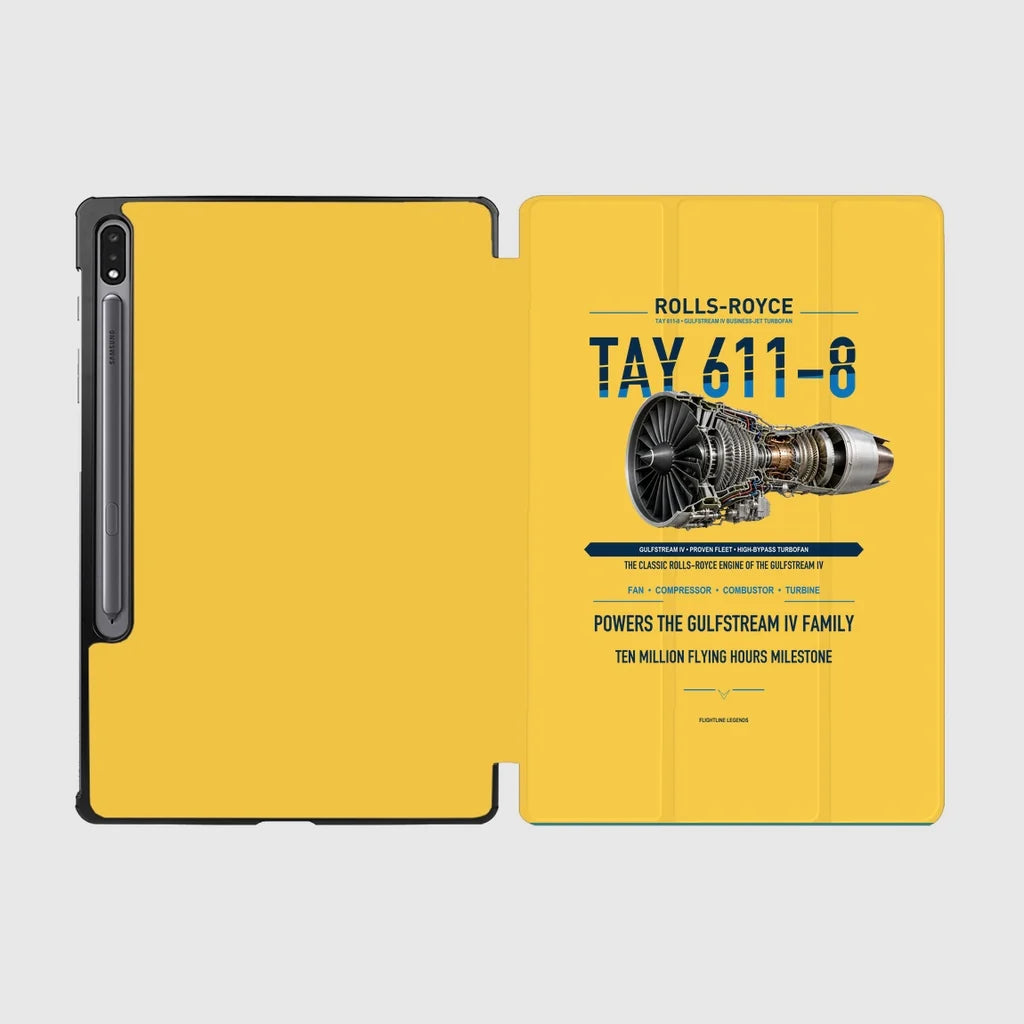 TAY 611-8 design on yellow samsung tablet tablet case
