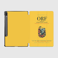 Thumbnail for Norfolk International Airport (ORF) design on yellow samsung tablet tablet case