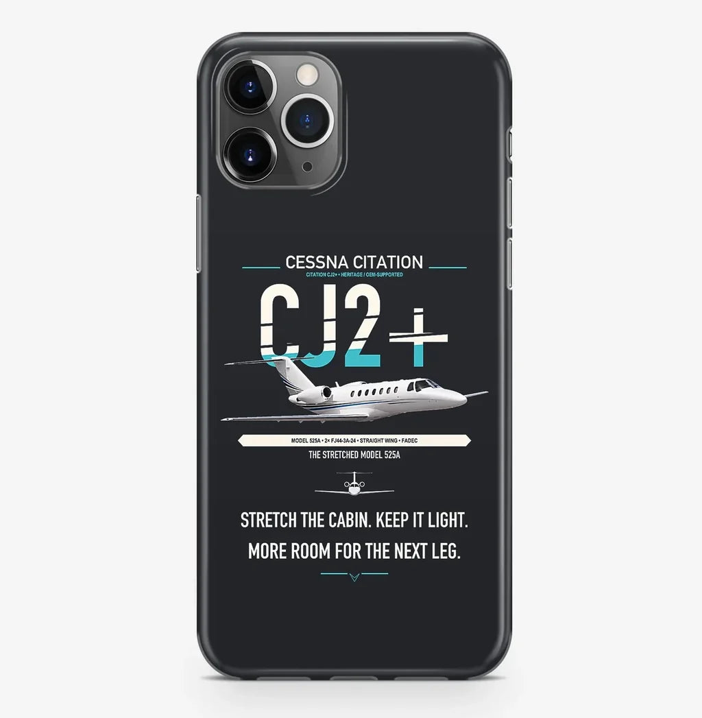 Cessna Citation CJ2+ design on black magsafe iphone case, for iPhone Pro Max