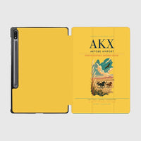 Thumbnail for Aktobe Airport (AKX) design on yellow samsung tablet tablet case