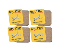 Thumbnail for WC-135R Constant Phoenix design on yellow 4 pieces set coaster