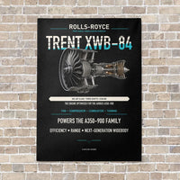 Thumbnail for TRENT XWB-84 vertical canvas print - no frame - black background