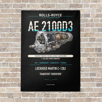 Thumbnail for AE 2100D3 vertical canvas print - no frame - black background