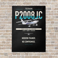 Thumbnail for Tecnam P2008JC NG vertical canvas print - no frame - black background
