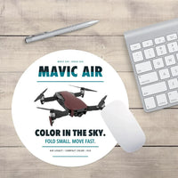 Thumbnail for DJI Mavic Air design on white round mouse pad