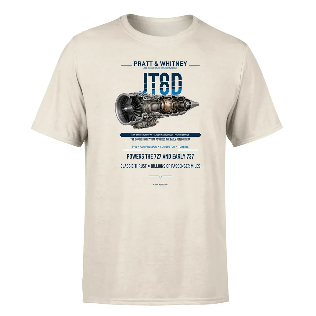 JT8D design on beige single side