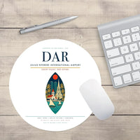 Thumbnail for Julius Nyerere International Airport (DAR) design on white round mouse pad