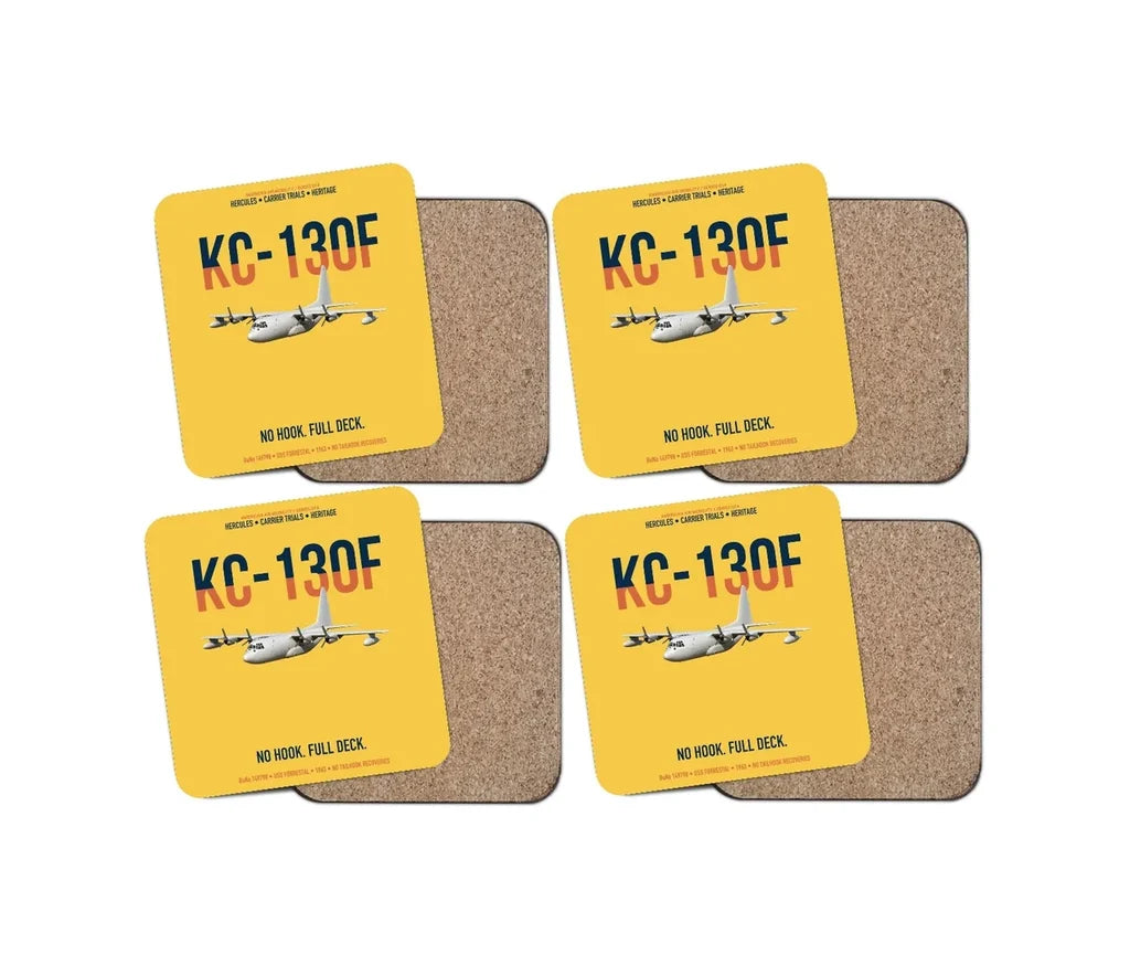 KC-130F BuNo 149798 design on yellow 4 pieces set coaster