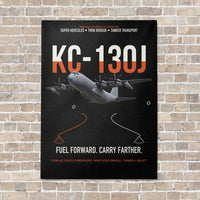 Thumbnail for KC-130J SUPER HERCULES vertical canvas print - no frame - black background