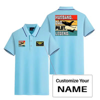 Thumbnail for Customisable Husband & Dad & Pilot Polo Shirt - view 19