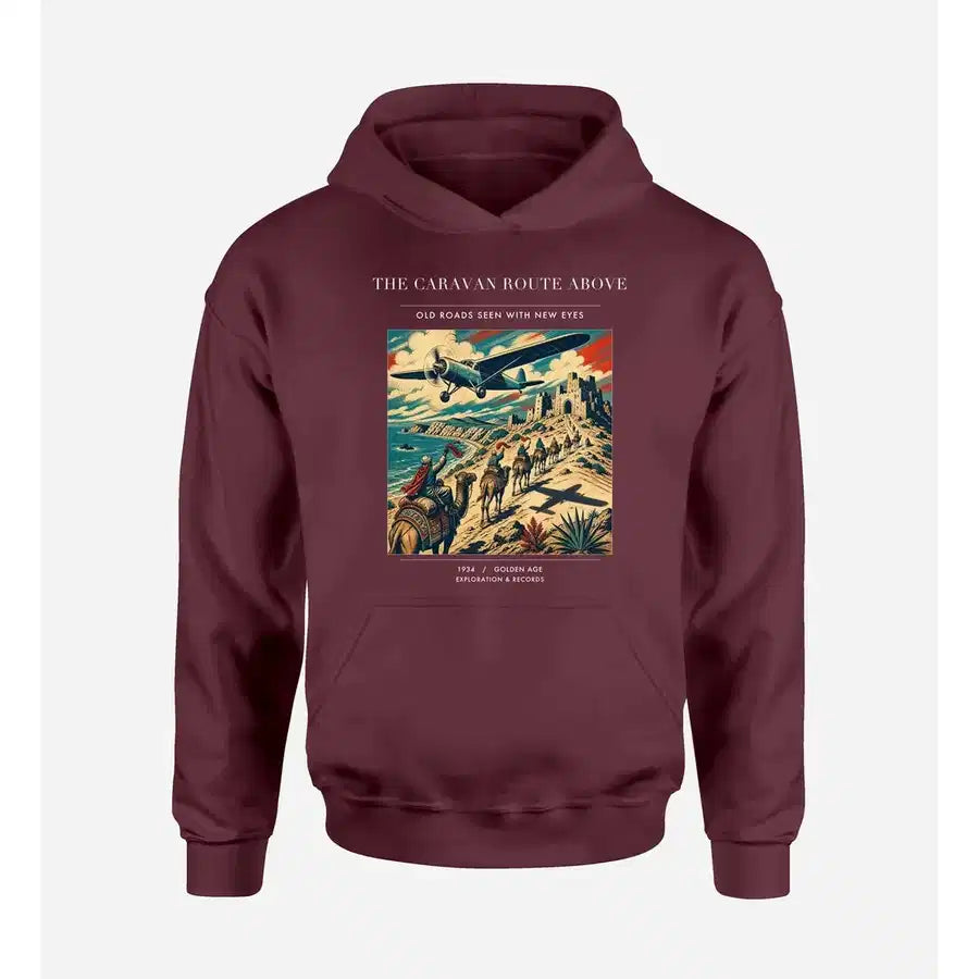VINTAGE G4332 - The Caravan Route Above - Premium Hoodie design on darkred premium