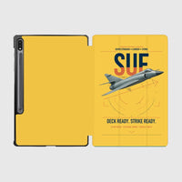 Thumbnail for Dassault Super Étendard design on yellow samsung tablet tablet case