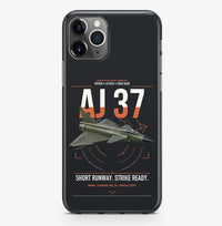 Thumbnail for Saab AJ 37 Viggen design on black magsafe iphone case, for iPhone Pro Max