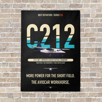 Thumbnail for CASA C-212-200 Aviocar vertical canvas print - no frame - black background