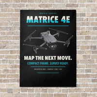 Thumbnail for DJI Matrice 4E vertical canvas print - no frame - black background