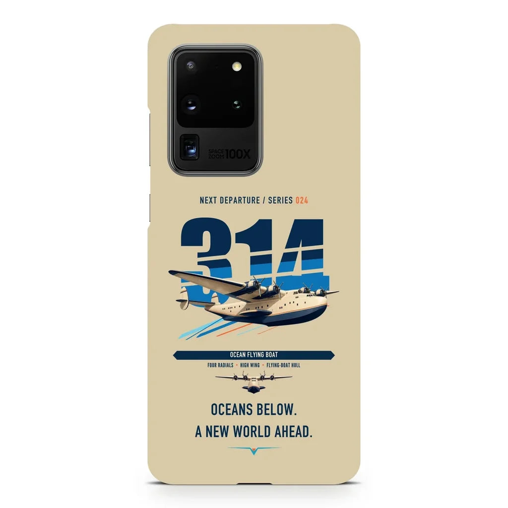 Boeing 314 Clipper design on samsung case - beige