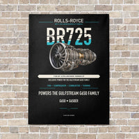 Thumbnail for BR725 vertical canvas print - no frame - black background