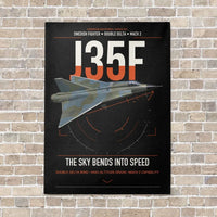 Thumbnail for Saab J 35F Draken vertical canvas print - no frame - black background