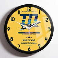 Thumbnail for Boeing 777-9 design on yellow framed wall clock